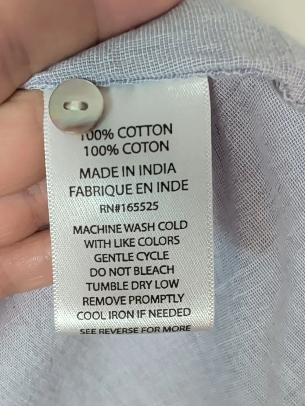 Lola Rivers New York Light Blue Button-Up Shirt - Picture 4 of 11